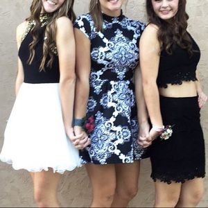 Black and white printed dress